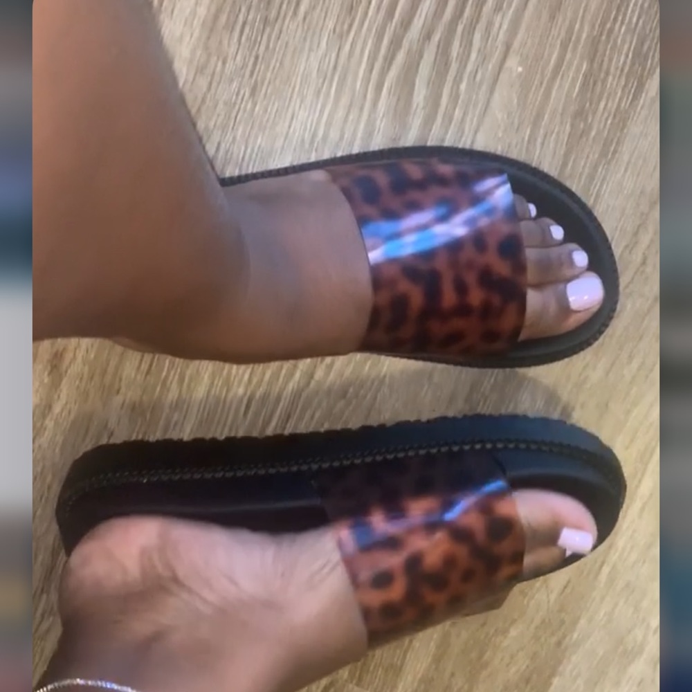 Cheetah Platform Sandals
